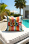 Digital Printed Summer Colorful Pattern Throw Pillow Case. Double Sided Hidden Zippered 2-Piece Throw Pillow Cover - 4