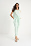Women's Aqua Green Thick Strap Blouse Elastic Waist Pants Modal Set 3089 60283231 - 5
