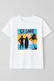 Men's Crew Neck 100% Cotton Fountain Printed Short Sleeve T-Shirt - 2
