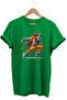 Dancing Boy Dancing Boy Design Printed 100% Cotton Regular Fit Green T-Shirt