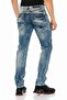 C-1150 Piece Stitched Relaxed Fit Men's Jean Trousers - 4