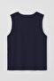 Men's 100% Cotton Crew Neck Anchor Printed Sleeveless T-Shirt - 3