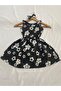 Flower Printed Bow Girl's Dress - 2