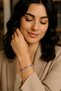Heart Purple and White Stone Vip Bracelet 14+5 cm Zircon Stone Steel Plated Stylish Bracelet - 2