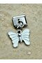 White Butterfly Italian Bracelet Steel Charm - 4
