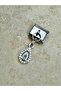Zircon Stone Water Drop Italian Bracelet Steel Charm - 4