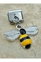 Italian Bracelet Steel Charm with Bee Figure