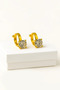 Non-Pierced Earrings Compression Children's Earrings Single Stone Zircon Stone Compression Children's Teen Earrings
