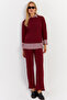 Women's Burgundy Top and Bottom Set Yle19 - 7
