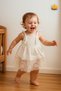 Babyhola 0-12 Months 100% Cotton Laced Rope Strap Dress Snap Fastener Badi Body 3019