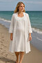 100% Cotton Fisto Fabric Nightgown Set with Dressing Gown – Elegant, Modern and Natural Design