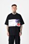 Men's Sylvester Printed Oversize Black T-Shirt