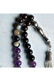 Certified Natural Obsidian, Chrysocolla, Amethyst and Eye Agate Stone 8 mm Virgo Sign Rosary - 4