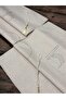 Heart Minimal Kaaba Embroidered Linen Paired Double Prayer Rug Gift Dowry - 3