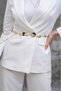 Oval Gold Buckle Chain Belt Women Belt Dress Belt Shirt Belt Coat Waist Belt Body Belt - 6