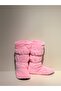 Women's Pink Welsoft Drawstring Long Boots, Non-Slip and Silent Sole, Winter, Plush, Soft Drawstring Boots - 2