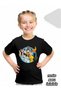 Cute Heroes Black Color Cotton Combed Cloth Girls Boys Short Sleeve T-Shirt - 8