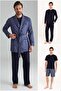 Navy Blue Robe Dress 5-Piece Groom's Dowry Set - 2