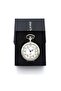 Vintage Retro Roman Numeral Embroidered Pocket Watch Silver