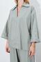 Women's Çağla Deep V-Neck Elbow Sleeve Casual Shirt - 6