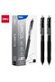 Eg075-bk 0.5mm Black Gel Pen With Faux Leather Grip 12pcs– Ideal For Smooth Note-taking - 2