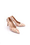 5611 Women's Pointed Toe Heeled Shoes with Accessories - 2