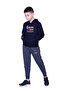 Boy's Track Suit with Hooded Kangaroo Pocket Generation Text Printed - 2