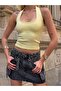 Halter Neck Open Back Basic Crop Blouse - 3