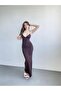 Long Dress with Strap and Ribbon Detail on the Front - 3