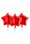 3 Pieces Star Foil Balloon Red 18 Inc