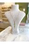 Green Stone Brand Model Low-Cut Y Necklace - 2