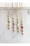 Ecru Cream White Stone Brand Model Low-Cut Y Necklace - 5
