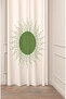Sun Bohemian Minimalist Beige Cream Patterned Special Design Digital Printed (Single Wing) Stylish Modern Background Curtain