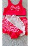 Hearted Skirted Bow Detail Girl's Bikini Set - 5