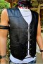 Genuine Jumbo Thick Leather Biker Chopper Vest - 3