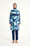 Hijab Swimsuit Navy Blue |   4 Piece Suit, Hidden Zipper, R2513 - 4