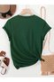 Unisex Leopard Patterned Ribbon Special Design Front Printed Design Tshirt - 2