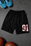 Cbull Basketball 91 Printed Lycra Black Men's Shorts