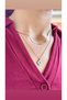 Steel Necklace Anti-Tarnish Anti-Allergic Clover Figure (2 Years Importor Warranty)
