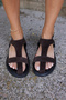 Pesco Women's Brown Suet Sandals - 5