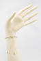 Silver Zircon Stone Evil Eye Bracelet with Beige Colored Elevator, Gift Bracelet - 6
