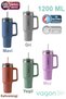 Quencher Cup 1200 ml Stainless Steel Thermos with Straw/Comfortable Drinking Handle -Ffvgn0581200Ml - 6