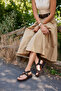 Pery Women's Brown Real Leather Suet Wedge Sandals - 7