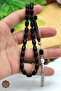 Dark Parliament Blue Capsule Cut Silver Tassel Fire Amber Prayer Beads 201024366 - 3