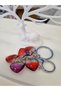 Heart Natural Stone Bag Charm and Keychain – Stylish Women's Accessory with Shiny Detail, Gift Product - 3