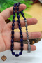 Parliament Blue Barley Cut Knitted Silver Tassel Fire Amber Prayer Beads 201024367 - 2