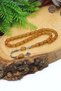 Yellow Capsule Cut Silver Tassel Fire Amber Prayer Beads 201024365 - 3