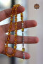 Yellow Barley Cut Acceleration Silver Tassel Fire Amber Prayer Beads 201024364 - 3