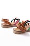 205-209 Orange Multi Genuine Leather Buckle Flip Flops Women's Sandals - 3