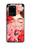 Samsung Galaxy S20 Ultra Protective Case Cover Girl Face Hide In Flowers Art - 2